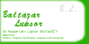 baltazar lupsor business card